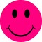 Hot Pink Smiley Face Edible Icing Sheets- Assorted Image Cake Toppers-Frosting Sheets- Cookies- Cupcake Toppers